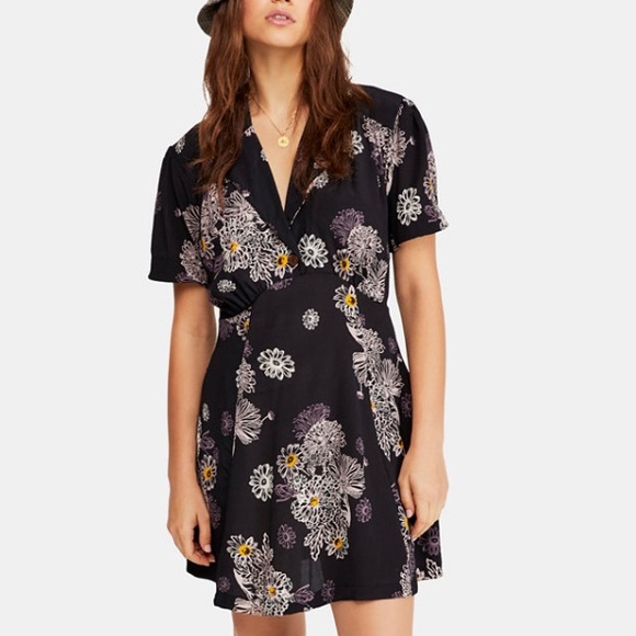 Free People Dresses & Skirts - Free People Blue Hawaii Mini Dress NWOT